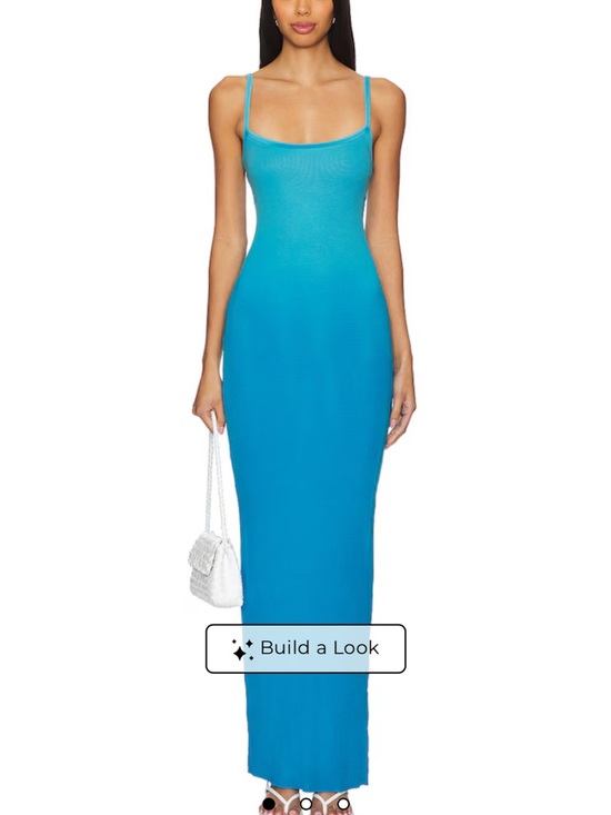 Cotton Citizen Dresses & Skirts - Cotton Citizen Turquoise Spaghetti-Strap Maxi Dress